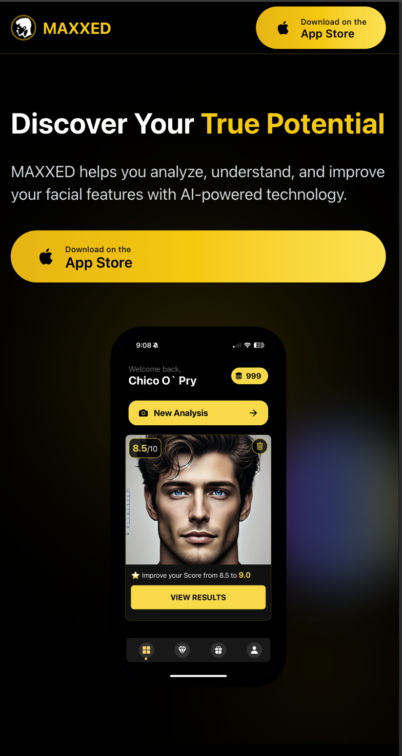 MaxxedAI - Facial Analysis App